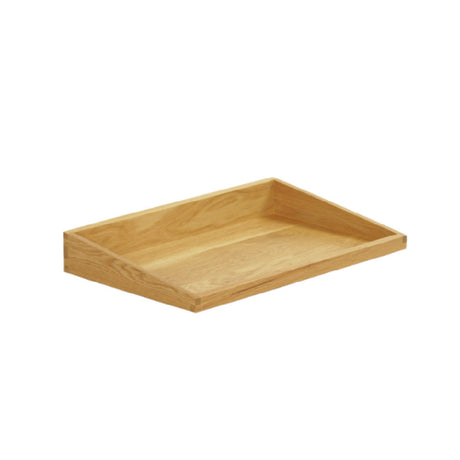 Cal Mil 23442-1220-21 Angled Tray Box 12"W X 20"D X 3"H Oak