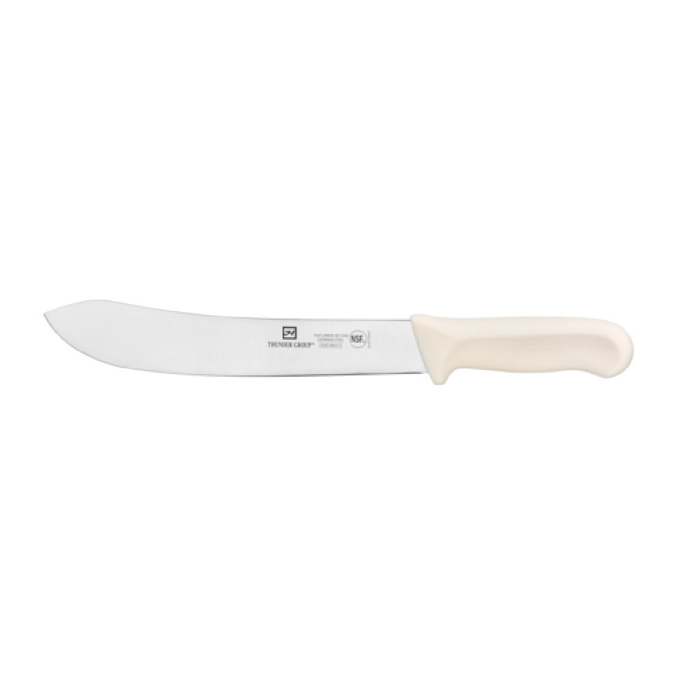 Thunder Group SLKF416WT Butcher Knife 10" Blade White Polypropylene Handles