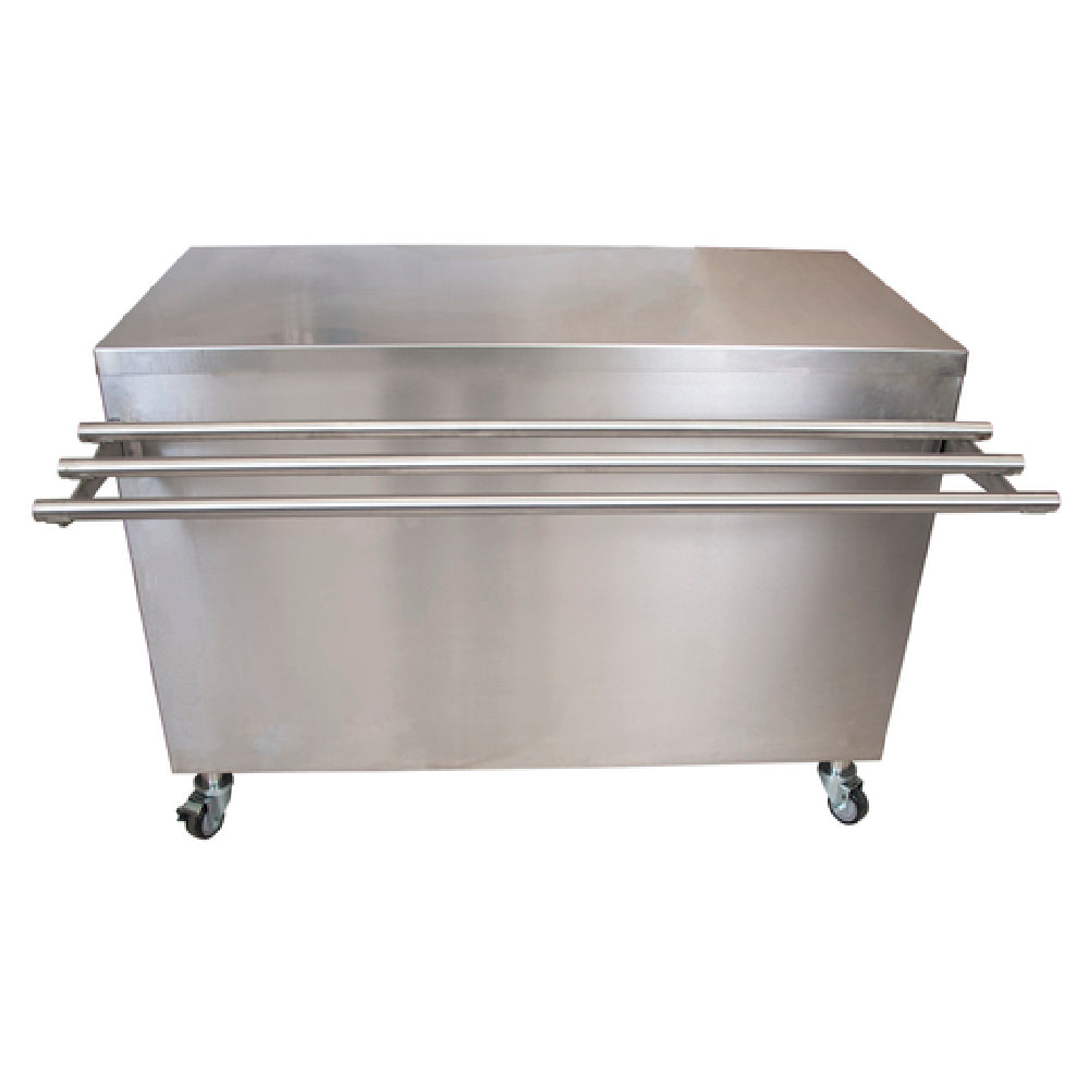 BK Resources SECT-2472S Serving Counter With Sliding Door 72"W X 24"D 14 Gauge Stainless Steel Top