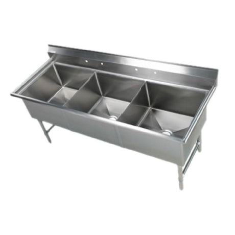 Klinger's Trading EIT3 Elite Sink Three Compartment 77"W X 29-1/2"D X 41"H