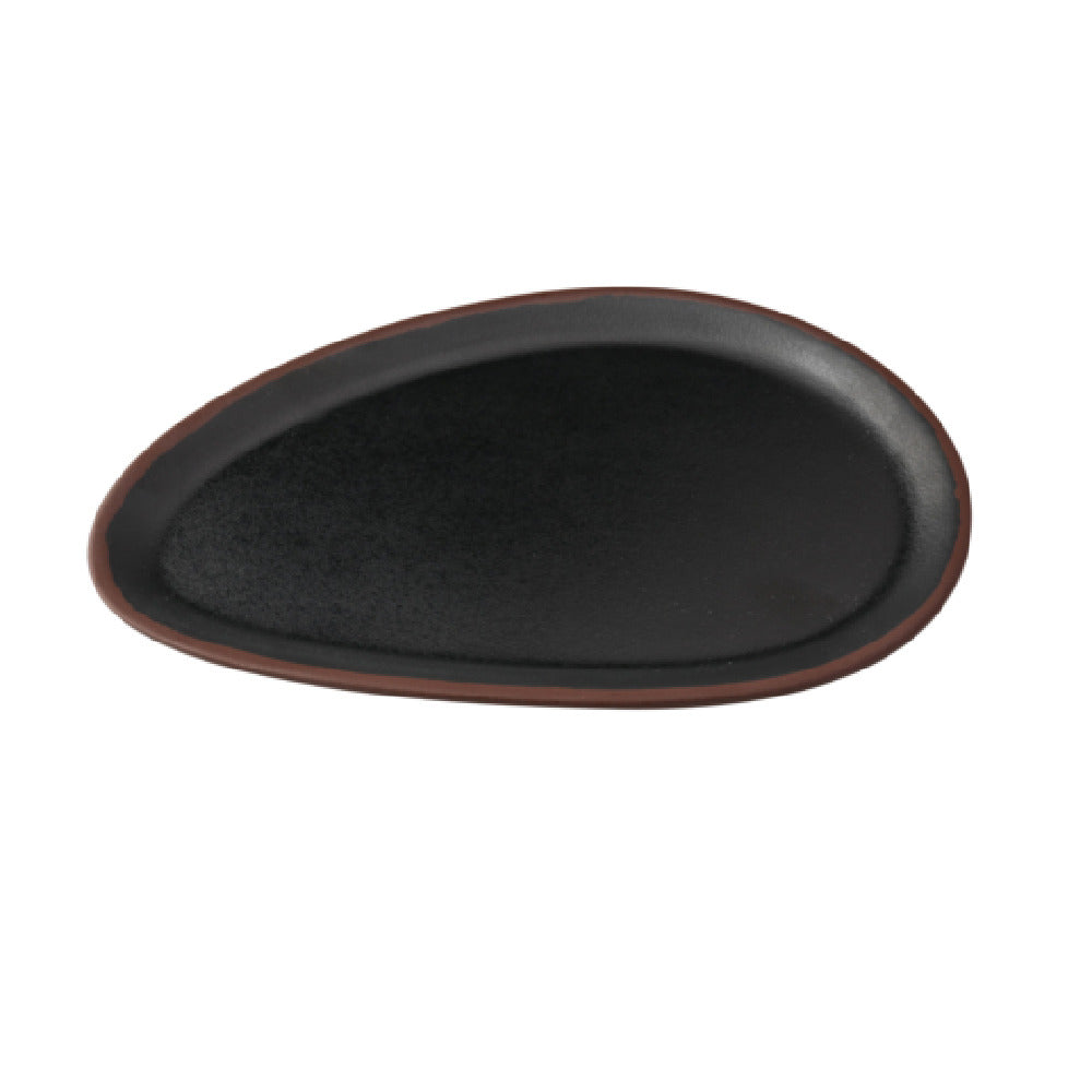 Yanco NA-212BK Nature Art Dinner Plate 12"W X 7-3/4"D X 3/4"H Oval