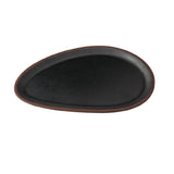 Yanco NA-212BK Nature Art Dinner Plate 12"W X 7-3/4"D X 3/4"H Oval