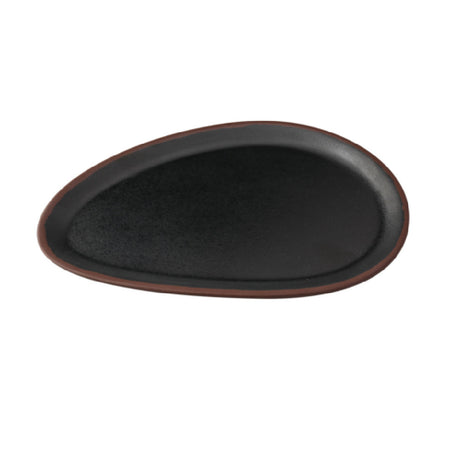 Yanco NA-212BK Nature Art Dinner Plate 12"W X 7-3/4"D X 3/4"H Oval