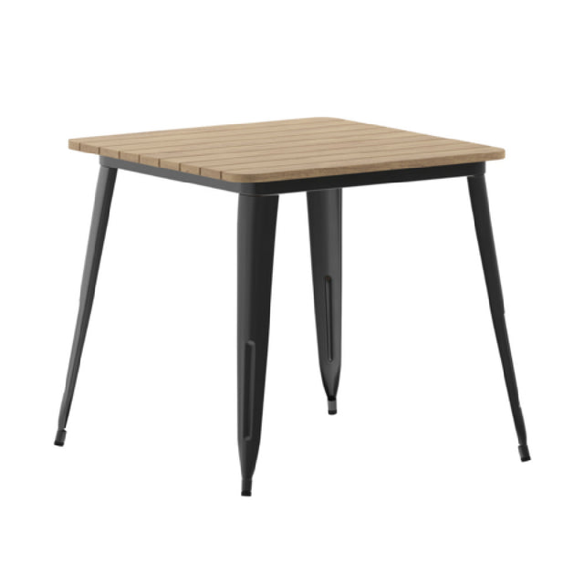 Flash Furniture JJ-T14619-80-BRBK-GG Declan Dining Table 31-1/2"W X 31-1/2"D X 30"H Square Table