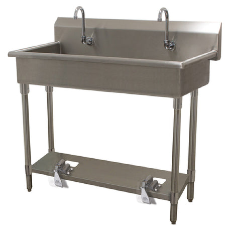 Advance Tabco FC-FM-48FV Multiwash Hand Sink Splash Mount Faucet Provision With Toe-operated Push Valve