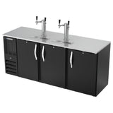 Beverage Air DDN78HC-B - Draft Beer Cooler, 78"W X 26-3/8"D X 49-5/16"H, 21.686 Cu. Ft.