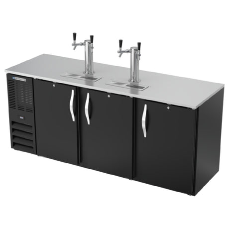 Beverage Air DDN78HC-B - Draft Beer Cooler, 78"W X 26-3/8"D X 49-5/16"H, 21.686 Cu. Ft.