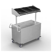 Winholt SS-BC-2748H29-INSULIB-TOS - Mobile Grab And Go Merchandiser Cart, 28.6"W X 53.2"L X 34.75"H