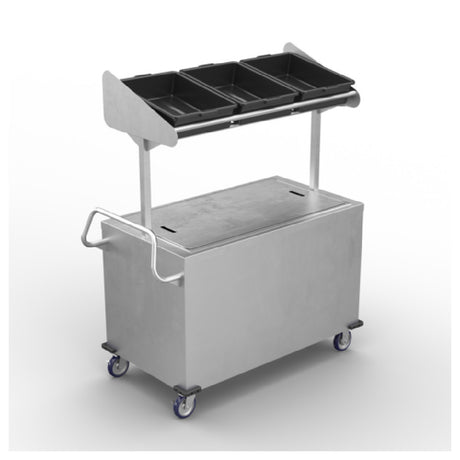 Winholt SS-BC-2748H29-INSULIB-TOS - Mobile Grab And Go Merchandiser Cart, 28.6"W X 53.2"L X 34.75"H