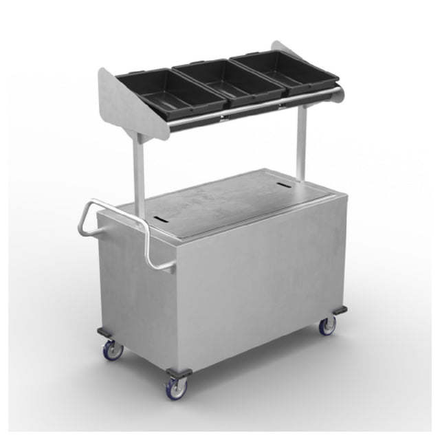 Winholt SS-BC-2748H29-INSULIB-TOS - Mobile Grab And Go Merchandiser Cart, 28.6"W X 53.2"L X 34.75"H