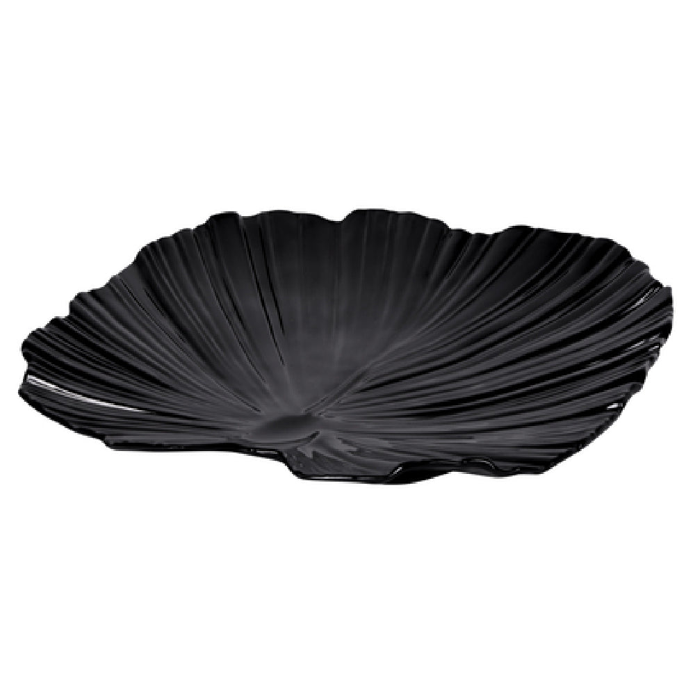 GET Enterprises M14PL-B Elite Global Solutions Platter 14"L X 13-1/2"W X 1-3/4"H Palm Leaf Shape