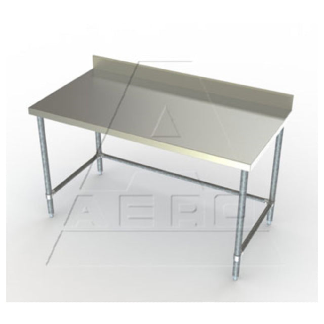 AERO Manufacturing 4TGBX-2496 Economy Work Table 96"W X 24"D X 39"H 16/430 Stainless Steel Top Reinforced With (2) Galvanized Steel Box Channels