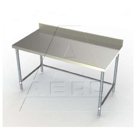 AERO Manufacturing 3TGBX-36132 Delux™ Work Table 132"W X 36"D X 39"H 16/304 Stainless Steel Top Reinforced With (4) Galvanized Steel Box Channels