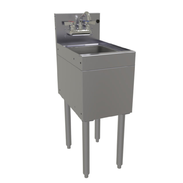 Glastender SWA-12 Underbar Wet Waste Sink Unit 12"W X 19"D 9 1/4" X 11 1/2" X 6" Deep Bowl