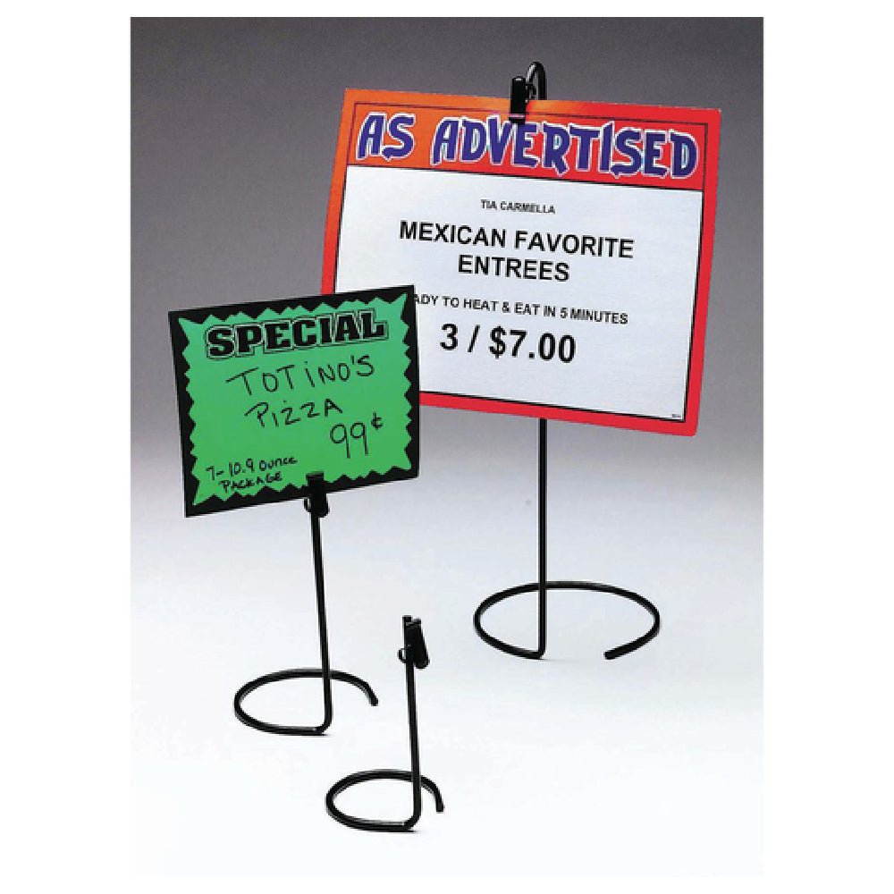 Hubert 22708 - Wire Sign Holder, 4" Dia. X 8"H, With Clip