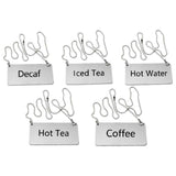 Omcan 80132 (80132) Beverage Sign "Hot Tea" With Chain