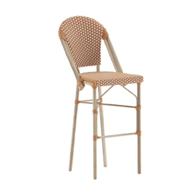 Flash Furniture SDA-AD642001-F-BS-NATWH-LTNAT-GG Lourdes Stacking French Bistro Stool