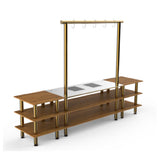 Steelite MGCMLD02BBXF - Large Arch Induction Station, 130.0" X 29.5" X 95.5", Modular