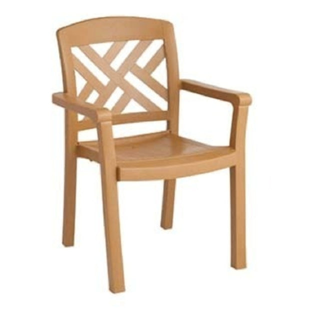 Grosfillex US451408 Sanibel Classic Stacking Dining Armchair Designed For Outdoor Use