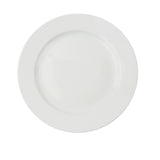 Yanco CA-112 Cambria Dinner Plate 12" Dia. X 1-1/8"H Porcelain With Aluminum