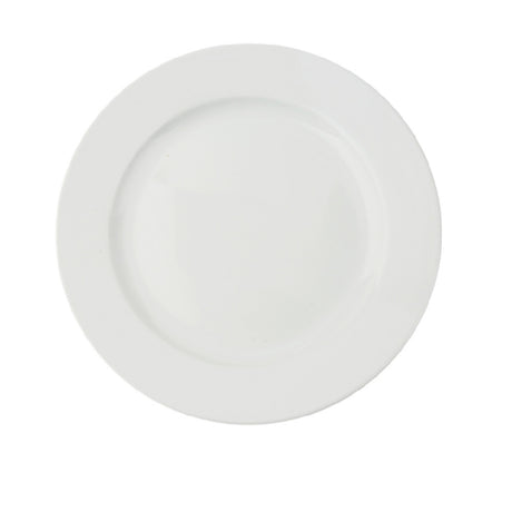Yanco CA-112 Cambria Dinner Plate 12" Dia. X 1-1/8"H Porcelain With Aluminum