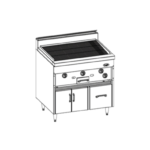 Jade Range JBKC-36 Bistro™ Restaurant Range Gas 36"