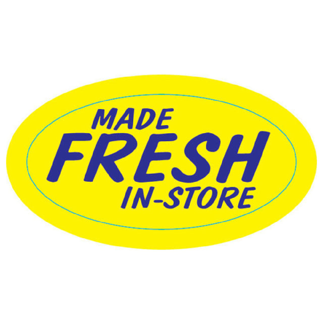 Hubert 92928 - Product Label, "Made Fresh In-Store", 1-1/2" X 3/4"
