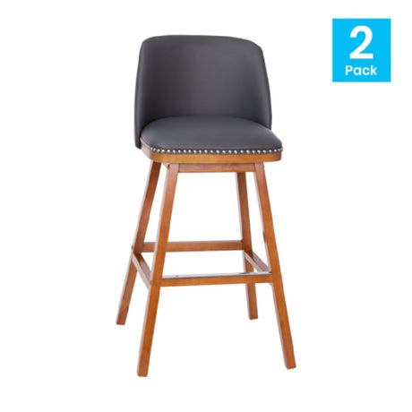 Flash Furniture CH-192162X000PU-30-GY-GG Julia Bar Stool 300 Lb. Weight Capacity