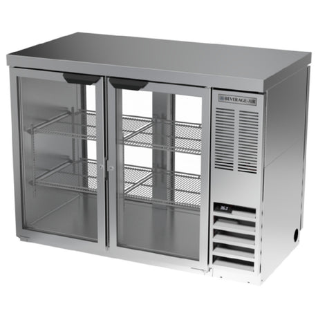 Beverage Air BB48HC-1-FG-PT-S-27 Refrigerated Pass-Thru Back Bar Open Food Rated Refrigerator