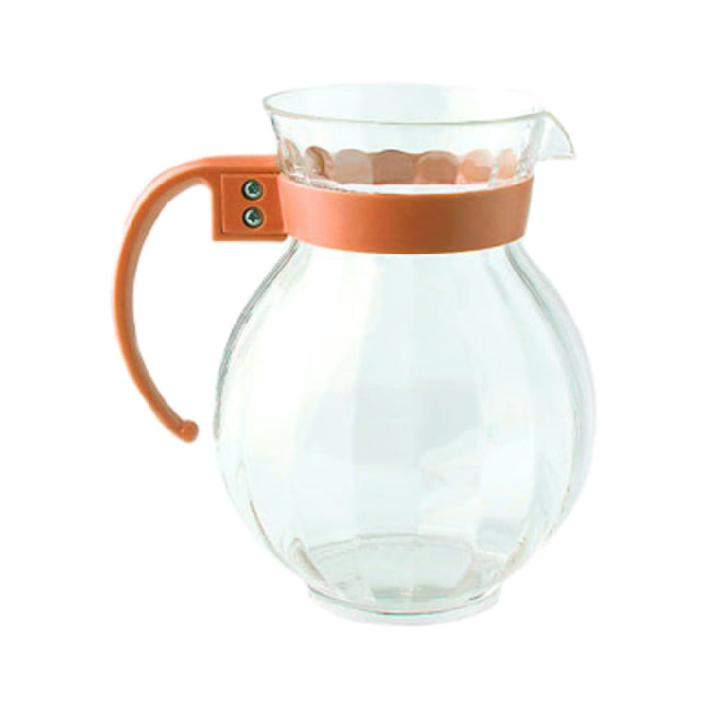 GET Enterprises P-4091-PC-RO Tahiti™ Pitcher 90 Oz. Rio Orange Handle