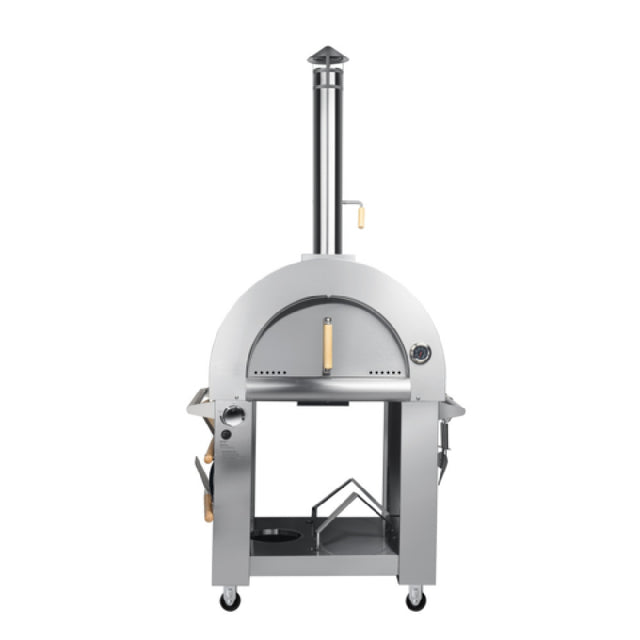 Koolmore KM-OKS-DFPO Residential Gas And Wood Fired Pizza Oven 32"W Flue Tamper Control