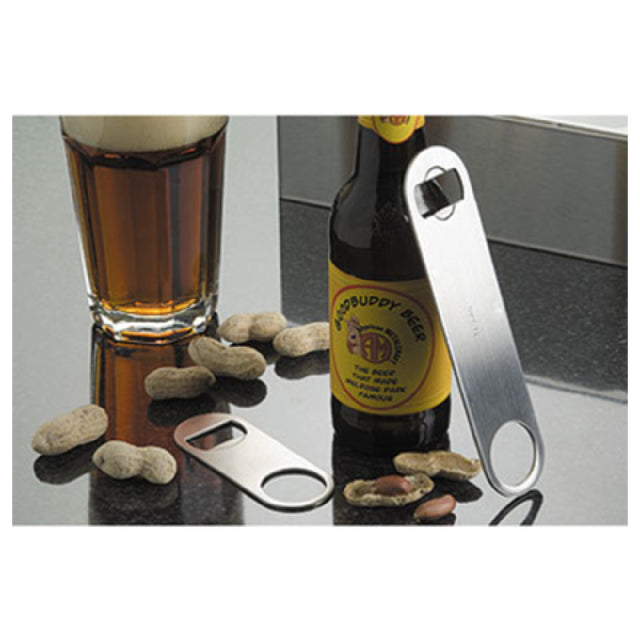 American Metalcraft SBO154 Flat Bottle Opener 4-1/4"L Mini Stainless Steel