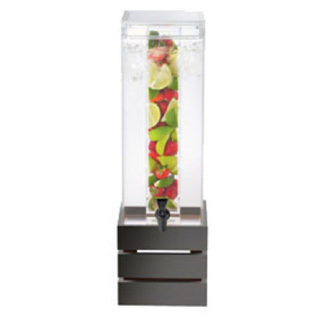 Cal Mil 3301-3INF-96 Midnight Bamboo Beverage Dispenser 3 Gallon Capacity 8"W X 8"D X 25-1/2"H