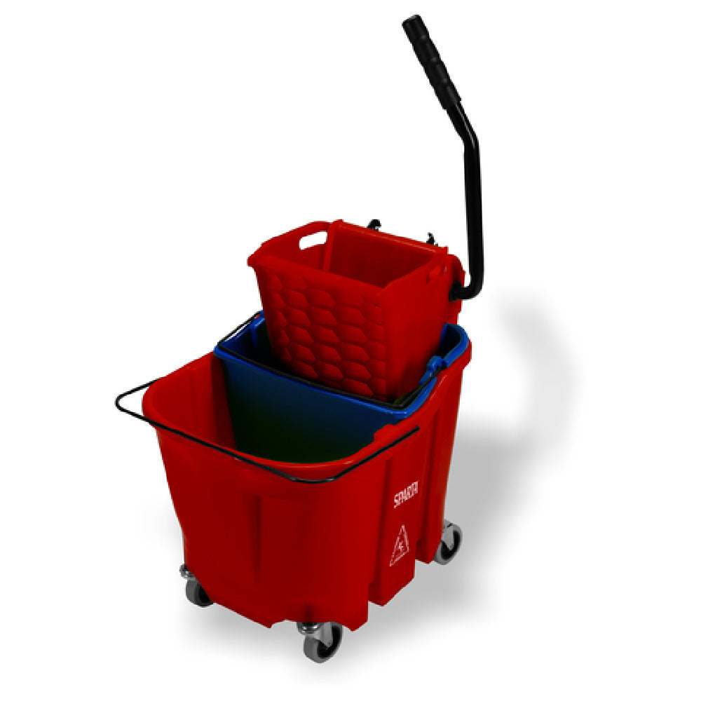 Carlisle 9690405 Carlisle OmniFit™ Mop Bucket Combo With Side Press Wringer & Soiled Water Insert