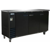 Empura Refrigeration E-KBB70-2 Back Bar Cooler 3 Swing Solid Doors 73"W X 24.4"D X 41.8"H