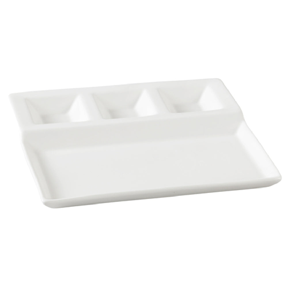 Yanco PS-2010 Piscataway Compartment Plate 10-1/4" X 8-3/4" Rectangular