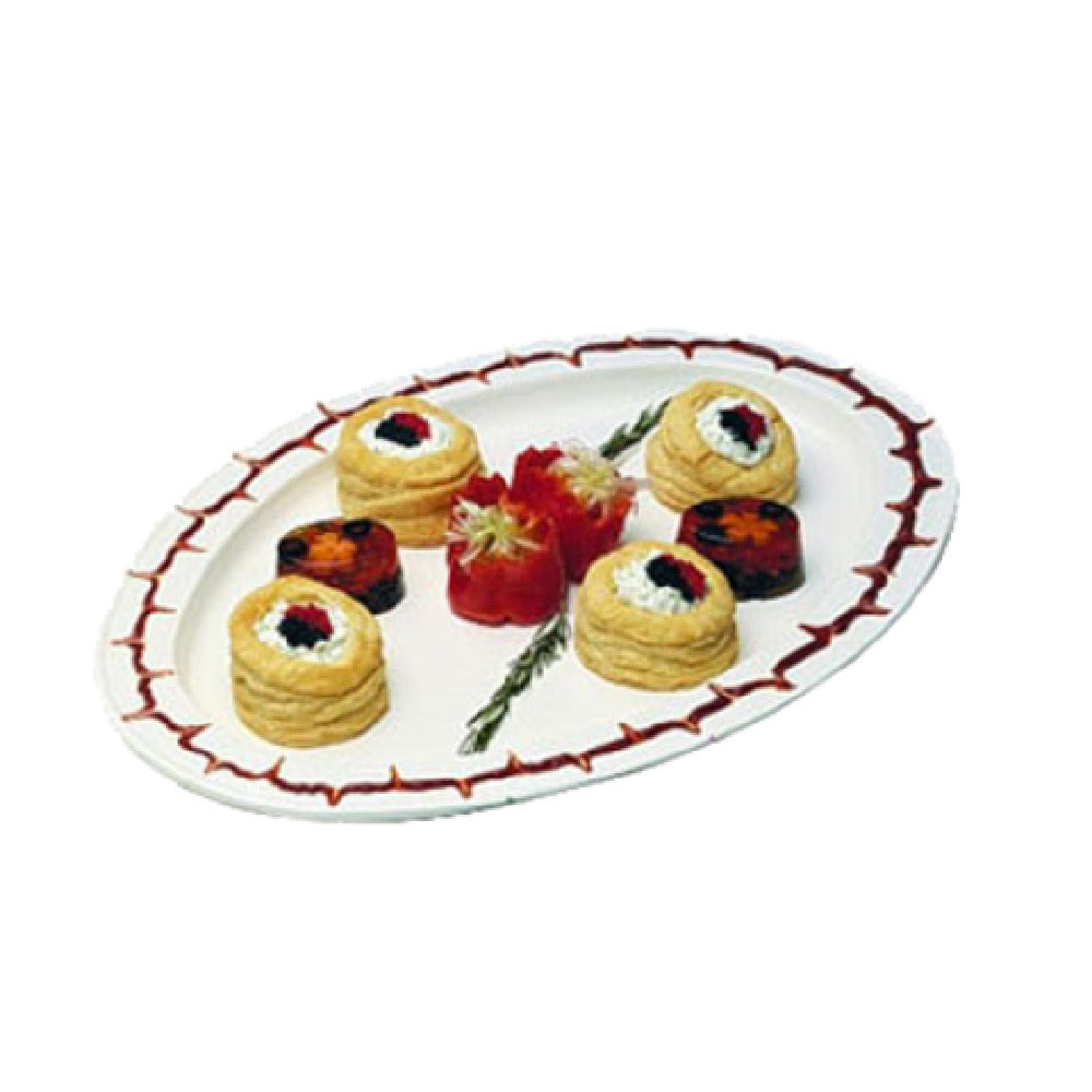 Bon Chef 2046PWHT Serving Tray 15-1/2" X 22-1/2" Oval