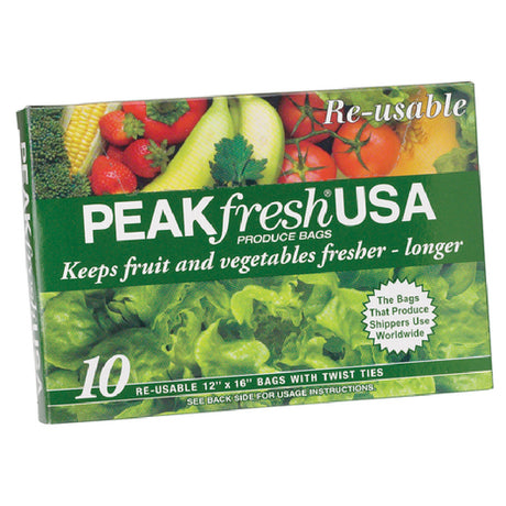 Harold Import Co. 2003 Peak Fresh USA Produce Bags/Ties Removes Ethylene Gas Extends Life & Freshness Of Produce Naturally (10 Pack)