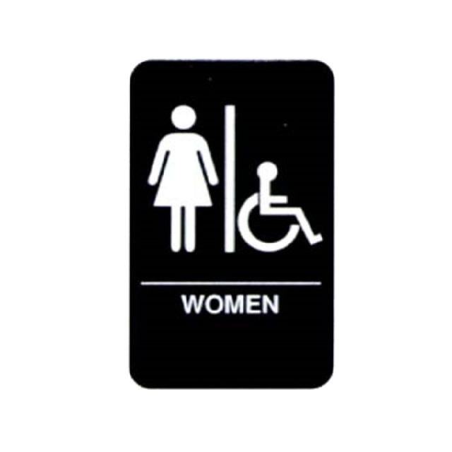 Vollrath 5630 Women/Accessible Sign Braille 6" X 9"