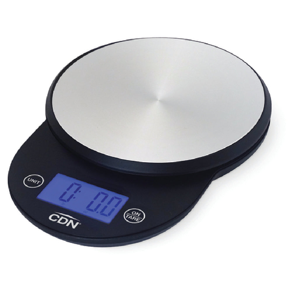 CDN SD1104-BK Digital Scale 6"W X 8-1/8"D 4-1/2" Dia. Platform