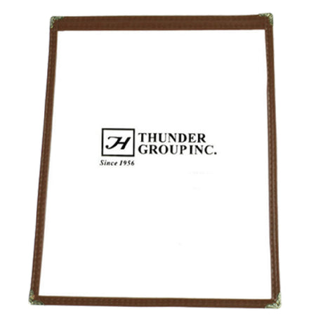 Thunder Group PLMENU-1BR Menu Cover 8-1/2" X 11" Single Pocket