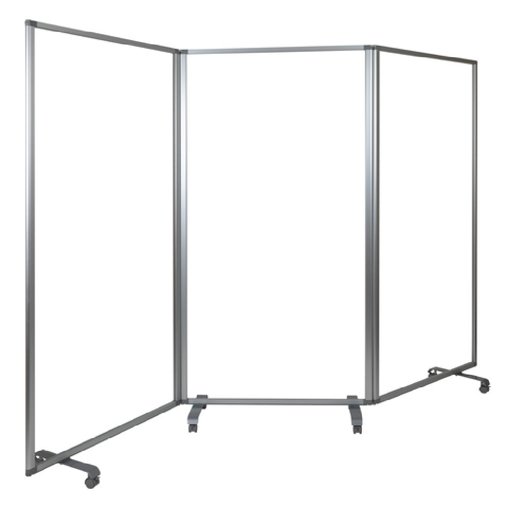 Flash Furniture BR-PTT001-3-AC-90183-GG Mobile Partition 106-1/2"W X 25.375"D X 72-1/8"H