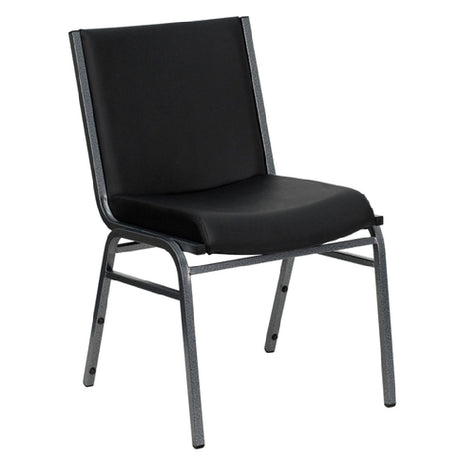 Flash Furniture XU-60153-BK-VYL-GG Hercules Series Heavy Duty Stacking Chair 550 Lb. Weight Capacity