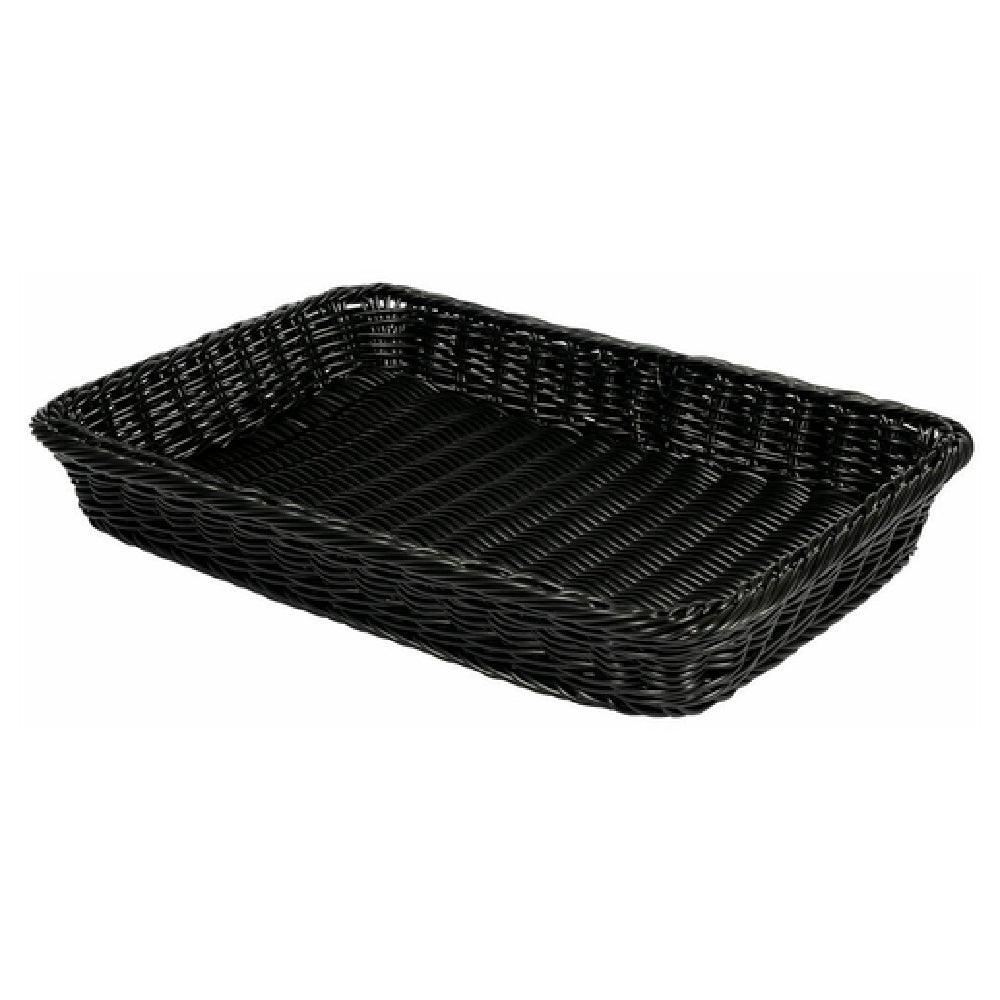 GET Enterprises WB-1509-BK Clipper Mill Designer Polyweave Basket™ 18" X 12-1/4" X 2-1/2"H