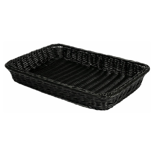 GET Enterprises WB-1509-BK Clipper Mill Designer Polyweave Basket™ 18" X 12-1/4" X 2-1/2"H