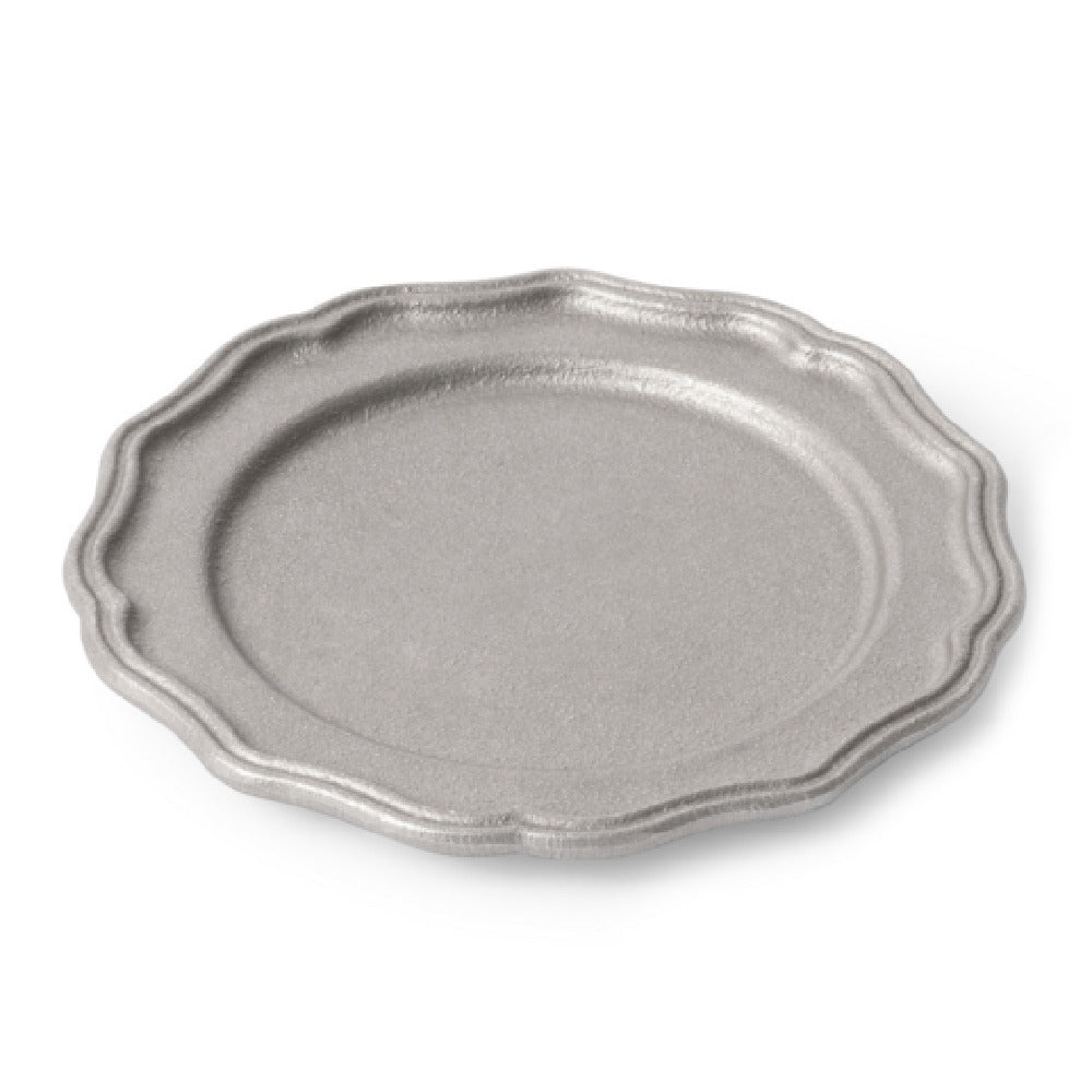 Bon Chef 1025 - Queen Anne Bread & Butter Plate, 5", Aluminum With Pewter-Glo Finish