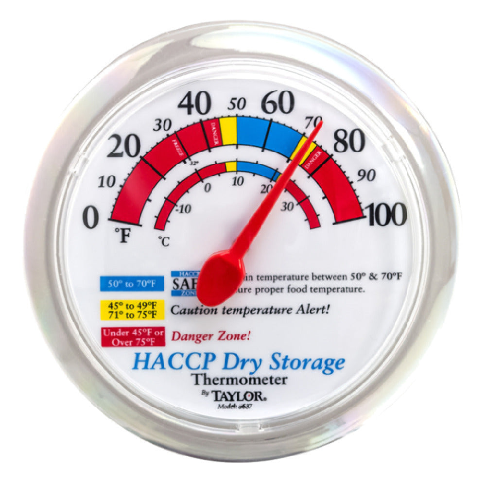 Taylor 5637 HACCP Bi-Metal Thermometer Dial 6"
