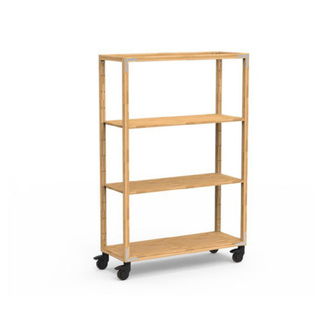 Steelite MGCCAN17NSXW Canvas Two Shelf Unit Natural Brushed Stainless Steel On Casters