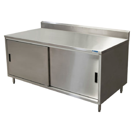 BK Resources CSTR5-3672S Chef Table Cabinet Base With Sliding Doors 72"W X 36"D X 39-3/4"H Overall Size