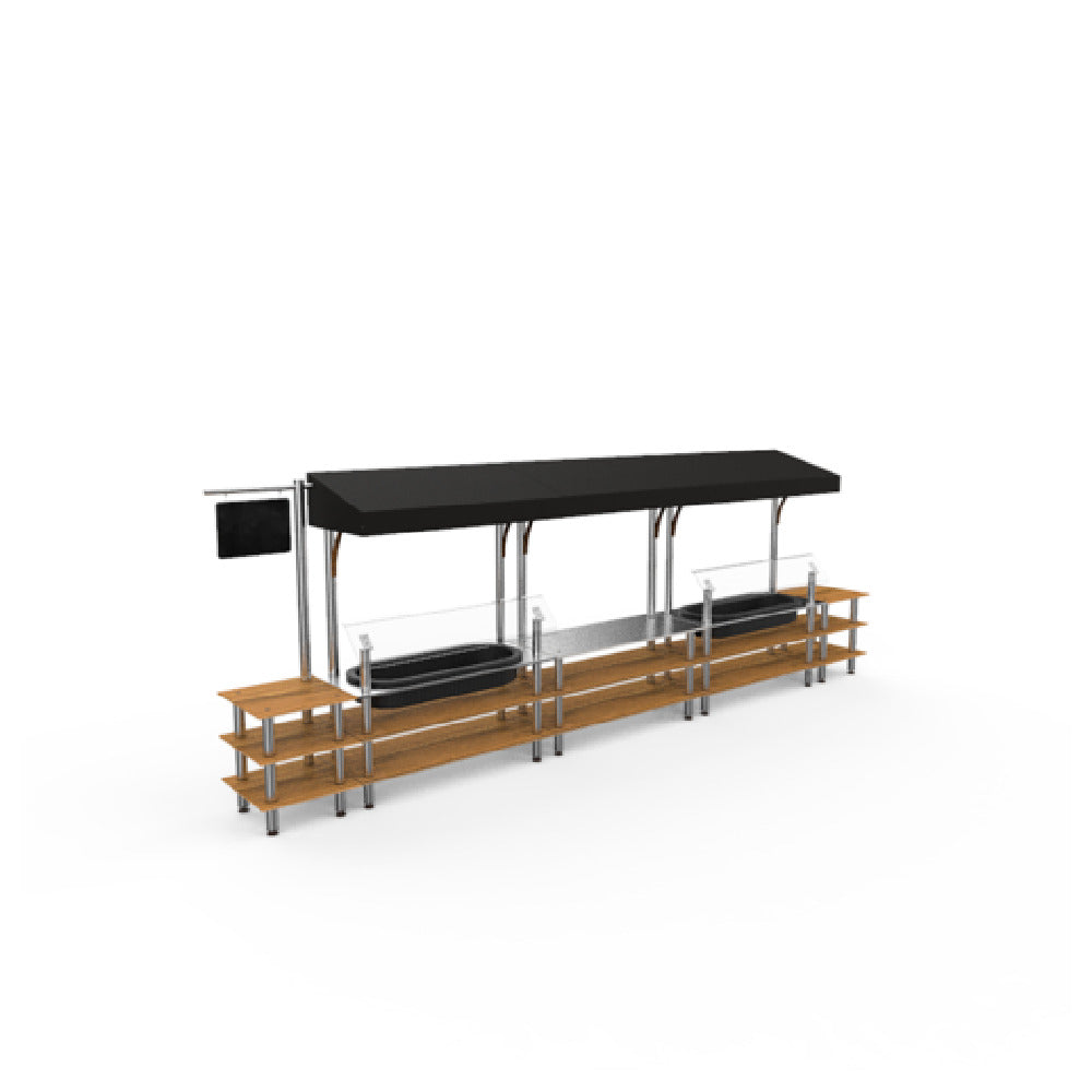 Steelite MGCMLA08BSBF - Pro Fish Market Station, 130.0" X 29.5" X 96.0", Modular